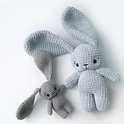 Заяц с длинными ушами зефирная игрушка