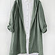 Parka-cardigan made of 100% linen. Parkas jacket. etnoart. Online shopping on My Livemaster.  Фото №2