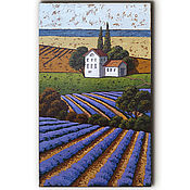 Картины и панно handmade. Livemaster - original item Lavender field / 50h35 cm/ oil painting on canvas. Handmade.