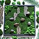 "Лесные грибы" картина из мха 50*50см. Картины. НА СТЕНЕ ТРАВА. Интернет-магазин Ярмарка Мастеров.  Фото №2