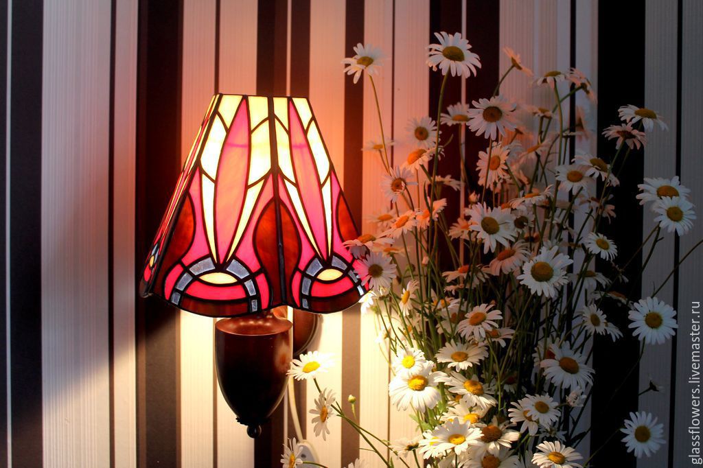 Stained glass lamp. PHOENIX, Sconce, St. Petersburg,  Фото №1