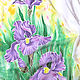 Scarf 'Irises' - batik. Scarves. studiya. My Livemaster. Фото №6