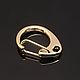 Lock carabiner 23.5*18 mm gold plated. Korea (5160), Accessories for jewelry, Voronezh,  Фото №1