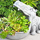 Order Planters Hippopotamus Botya pot drinker stand for small things. Decor concrete Azov Garden. Livemaster. . Vases Фото №3