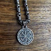 Украшения handmade. Livemaster - original item Amulet shield Kolovrat (turnover hall). Handmade.