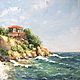 Oil painting seascape Sozopol Buy painting Sea Wave Buy painting with the sea Impressionism oil Painting sea
