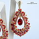 Серьги "Кесем  In Red". Серьги классические. Afalina - Александра Громова. Ярмарка Мастеров.  Фото №7