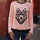 Women's pink sweatshirt with mitts, a sweatshirt made of Husky footer. Sweatshirts. Lara (EnigmaStyle). My Livemaster. Фото №5