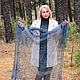  Openwork thin down shawl-gossamer gray. Shawls. Down shop (TeploPuha34). My Livemaster. Фото №4