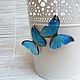 Order Transparent Earrings Blue blue Butterfly Resin Eco Boho style. WonderLand. Livemaster. . Earrings Фото №3