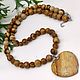 Natural Wooden Jasper necklace with pendant. Necklace. naturalkavni. Online shopping on My Livemaster.  Фото №2