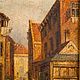 Винтаж: Антикварная картина «Улица в Делфте». Картины винтажные. Антиквариат и Винтаж. Ярмарка Мастеров.  Фото №6
