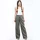 Order Wide-leg pants made of 100% linen. LINEN & SILVER ( LEN i SEREBRO ). Livemaster. . Pants Фото №3