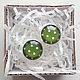 Earrings silver plated Pea green. Earrings. Linda (LKdesign). Online shopping on My Livemaster.  Фото №2