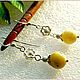 earrings 'the first mimosa' amber silver. Earrings. Frollena II. Natural Baltic amber. My Livemaster. Фото №6