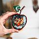 Joyero Apple laca miniatura paleh, 11/6,5/3,  cm. Souvenirs3. Ручной Лис. My Livemaster. Фото №4