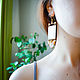 Brass boho earrings 'Romantic Pansies' with rose quartz. Earrings. Strangell Jewelry. My Livemaster. Фото №6