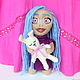 felt toy: Doll with blue hair, Felted Toy, Kaluga,  Фото №1