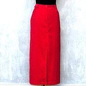 Одежда handmade. Livemaster - original item Long slit skirt, corduroy, cotton, lined. Handmade.