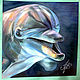  Dolphin's smile. Original. Pastel. Pictures. Valeria Akulova ART. My Livemaster. Фото №4