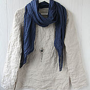 Одежда handmade. Livemaster - original item Linen blouse with open edges. Handmade.