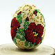 Order Easter egg from beads 'Poppies in lace'. KOTiYA. Livemaster. . Eggs Фото №3