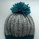 Knitted hat with pompom 54-56 cm. Caps. Anzelika (KnitingA) (KnitingA). Online shopping on My Livemaster.  Фото №2