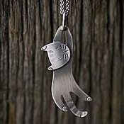 Украшения handmade. Livemaster - original item Pendant made of silver pendant silver cat female silver.. Handmade.