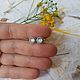 Серьги гвоздики с лунным камнем. Серьги-пусеты. Vadjra-jewelry. Ярмарка Мастеров.  Фото №4