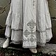 Boho linen long skirt with embroidery Posadskaya, Skirts, Sergiev Posad,  Фото №1