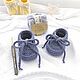 Newborn gift: Moxa booties for a boy, blue. Gift for newborn. babyshop. My Livemaster. Фото №5