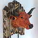 Cow-decorative panel on the wall. Souvenirs3. Art Branch Org (ArtBranchOrg). My Livemaster. Фото №4