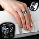 Silver ring 'Whales' with sapphire. Engagement ring. Rings. geliar. My Livemaster. Фото №6