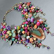 Украшения handmade. Livemaster - original item Sunny Grapes Necklace made of natural stones Emerald Agate Jasper. Handmade.