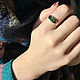 Серебряное кольцо с Изумрудом 1,89ct натуральный Изумруд ручная работа. Перстень. Ведические кольца драгоценные камни (bauroom). Ярмарка Мастеров.  Фото №6