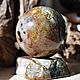 Aventurine quartzite ball with garnet, 81 mm, Ball, Odessa,  Фото №1