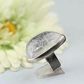 Украшения handmade. Livemaster - original item Ring with rock crystal. Silver.. Handmade.