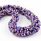 Beaded harness Lavender field. Necklace. Elizaveta Sorensen. Online shopping on My Livemaster.  Фото №2
