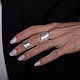Серебряное кольцо на весь палец «Шелк». Кольцо на весь палец. Eva Romani. Интернет-магазин Ярмарка Мастеров.  Фото №2