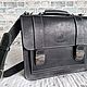 Классический портфель ручной работы. Портфель. ALEX FLAIR • leather goods. Интернет-магазин Ярмарка Мастеров.  Фото №2