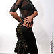 Bodycon skirt with ruffle. Skirts. Gleamnight bespoke atelier. My Livemaster. Фото №5