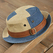 Аксессуары handmade. Livemaster - original item Summer patchwork cotton pork pie hat PPH-43. Handmade.