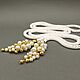 Lariat 'Bride', bead harness, white, gold. Lariats. Beaded jewelry. Online shopping on My Livemaster.  Фото №2