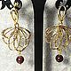 Set-Chain with pendant and earrings (garnet stone). Jewelry Sets. Handmade Jewelry. Online shopping on My Livemaster.  Фото №2