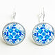 Silver plated earrings Gzhel. Earrings. Linda (LKdesign). Online shopping on My Livemaster.  Фото №2