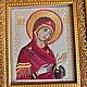  Икона вышитая  Богородица Просительница. Иконы. Студия Машинной вышивки AngelIaArts. Интернет-магазин Ярмарка Мастеров.  Фото №2