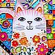 Витражная картина Котик и сердце 22х22 см. Картины. ZorkaVenera (Татьяна). Ярмарка Мастеров.  Фото №8