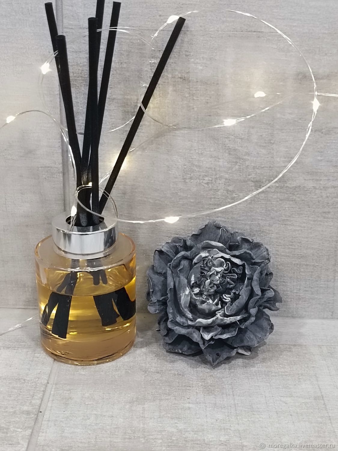 Аромакамень, саше "Пион" большой черно-белый в интернет-магазине ...