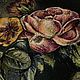 Заказать Цветы на черном фоне (вышивка). Olga. Ярмарка Мастеров. . Картины Фото №3