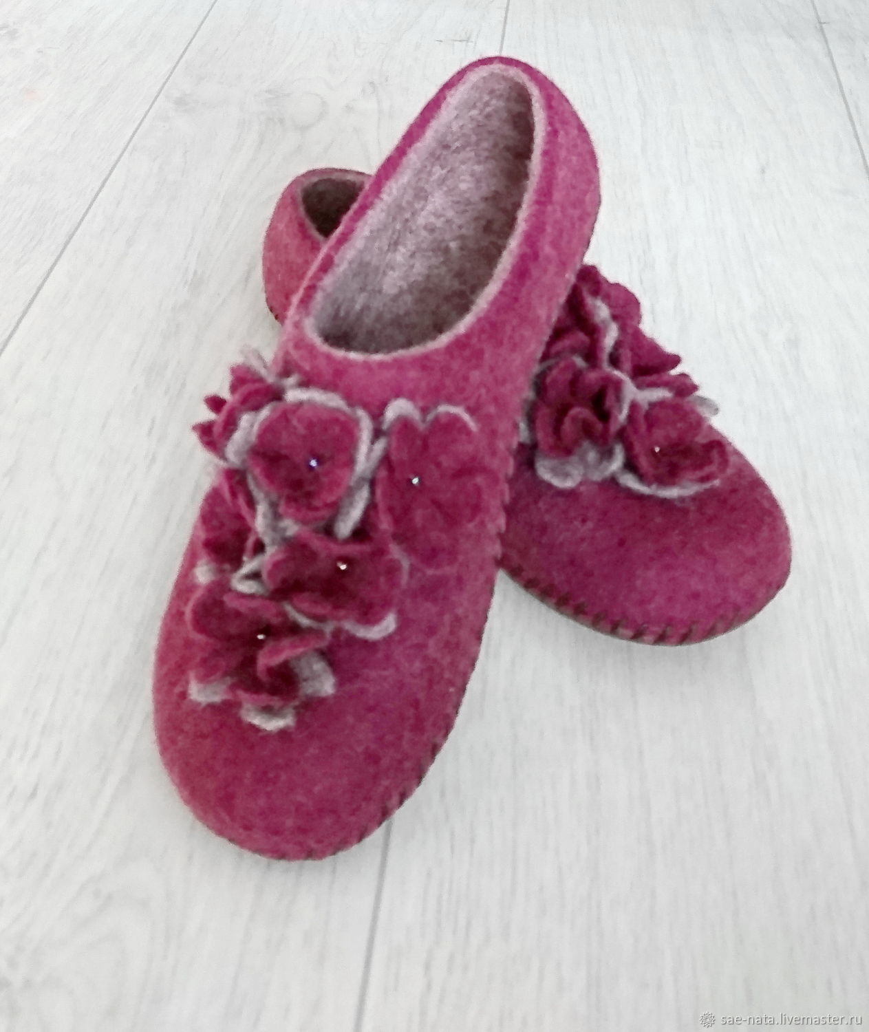 Women's Slippers made of natural wool, Slippers, Leninsk-Kuznetsky,  Фото №1